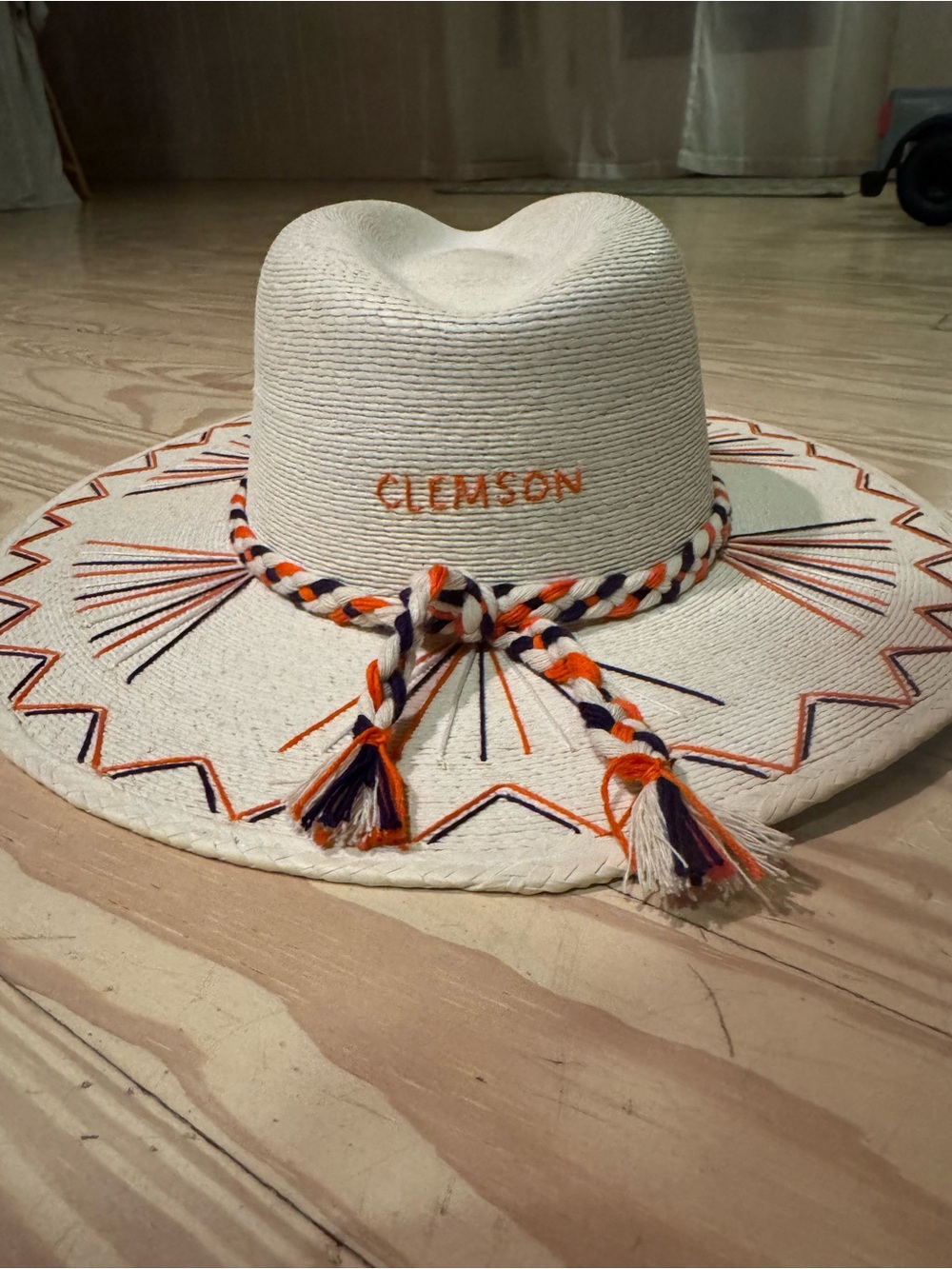 Goldie Hat Co. Custom Clemson Straw Hat